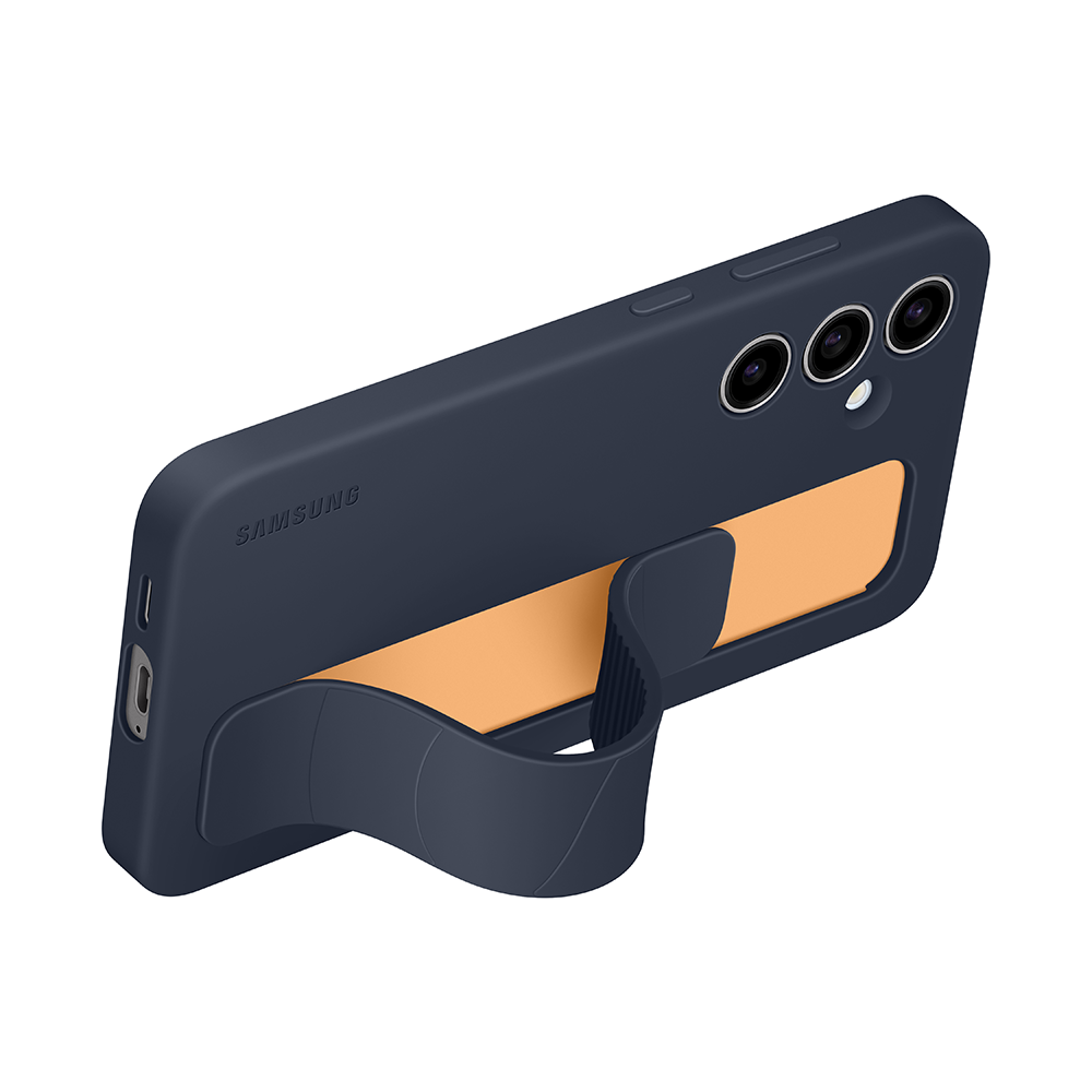Galaxy S24 FE Silikon Grip Cover Hülle (EF-GS721CNEGWW) - Blue Black (Dunkelblau)