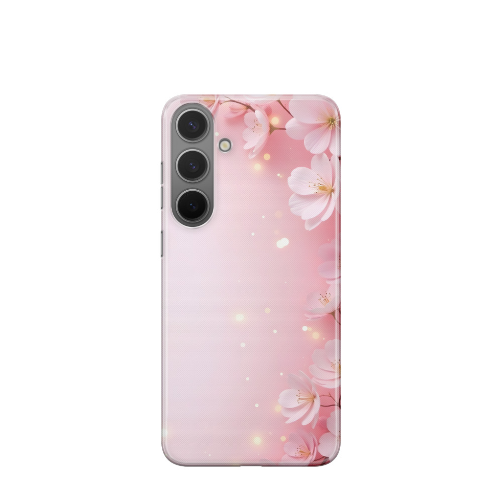Samsung Galaxy S24 Plus Gummi Hülle Blütenzauber in Rosa - Rosa