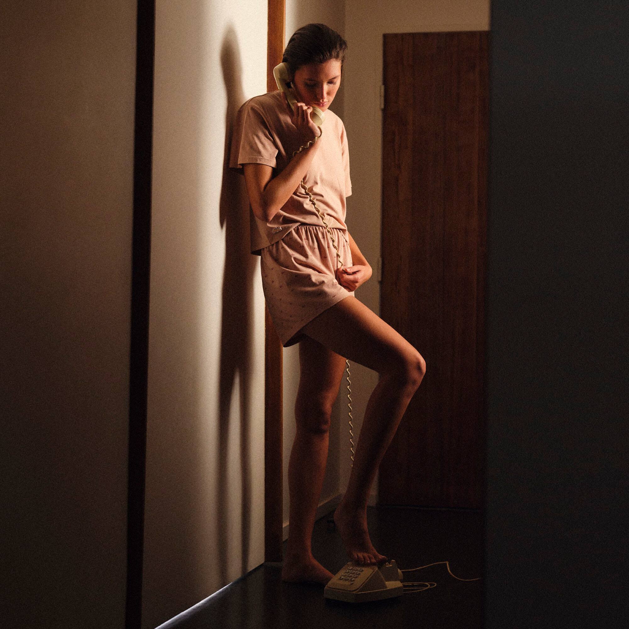 Pyjama-Set mit Croc-Shorts Loungewear & Nachtwäsche - Rosa - Lacoste - Damen