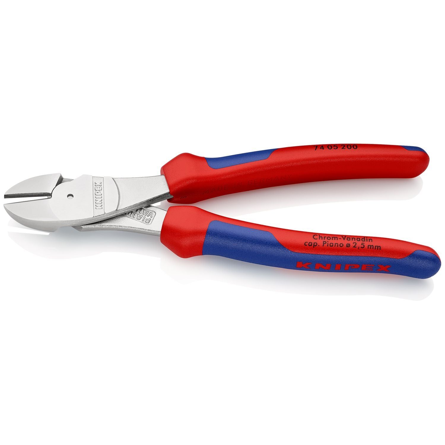 Knipex 74 05 200 Kracht-Zijsnijtang Verchroomd Comfort 200 m