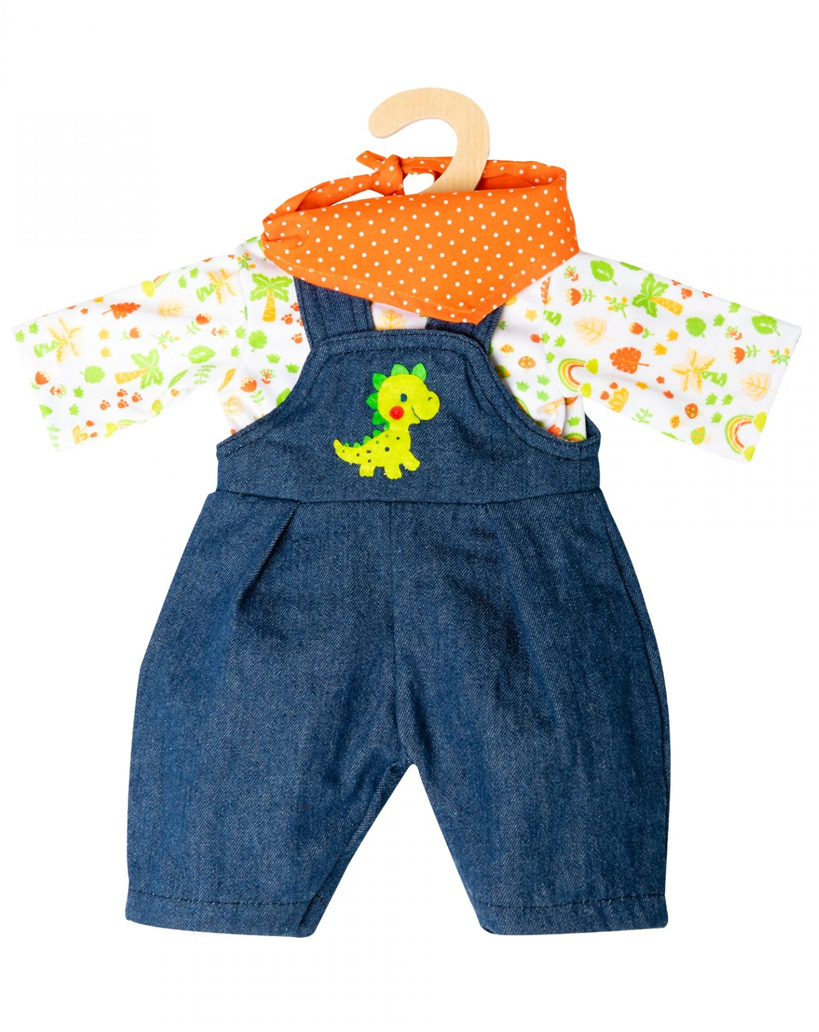 Puppen-Latzhose DINO (35-45 cm) 3-teilig