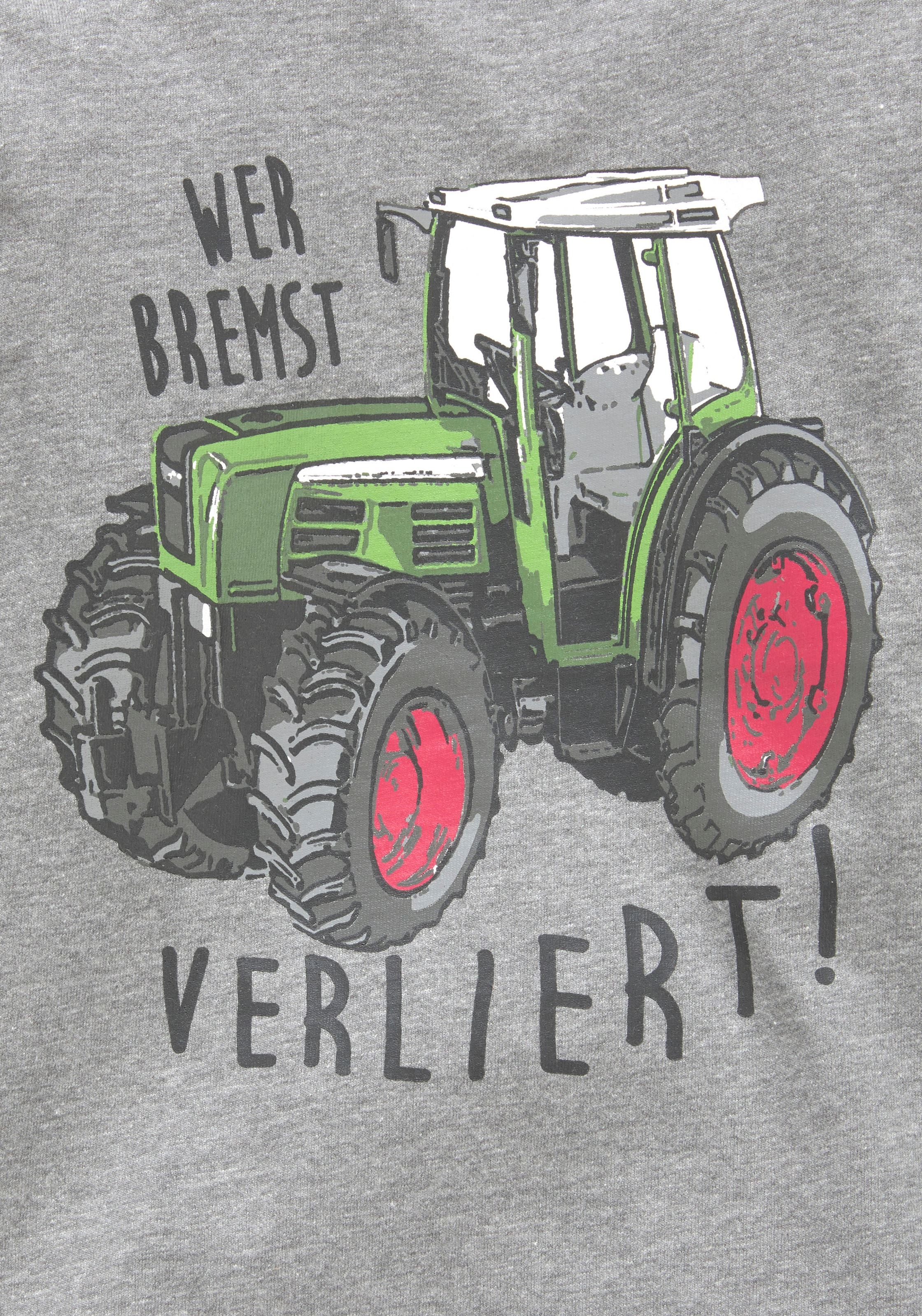 KIDSWORLD Langarmshirt »WER BREMST, VERLIERT!«, Langarm,  dehnbares Material,  aus Baumwolle und Viskose