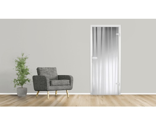 Pertura glazen deur Runa Stripes 83,4 x 197,2 x 0,8 cm DIN rechts voor Studio fitting