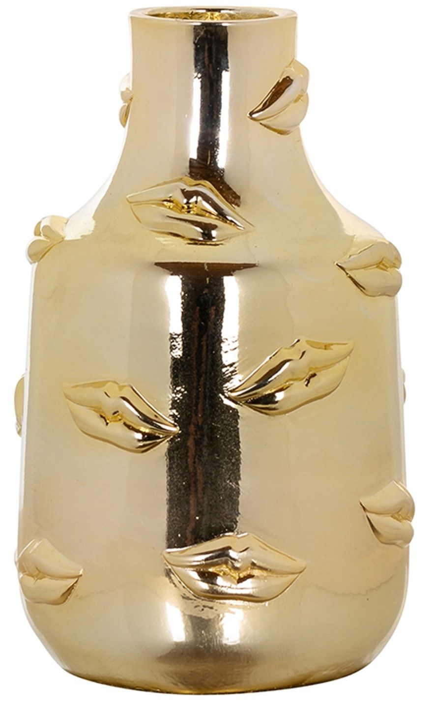 Vaas Kisses Klein goud 210803B11.5 x D11.5 x H19.5 cm