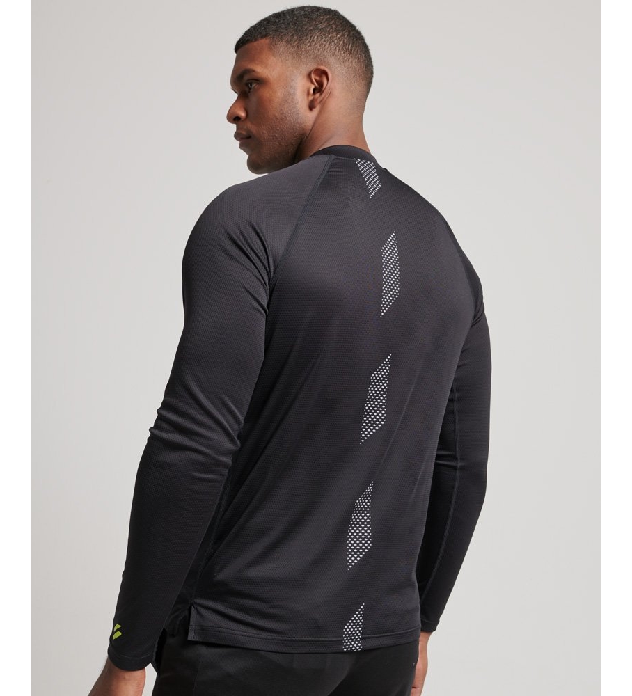 Camisa Superdry Train Collar, preta