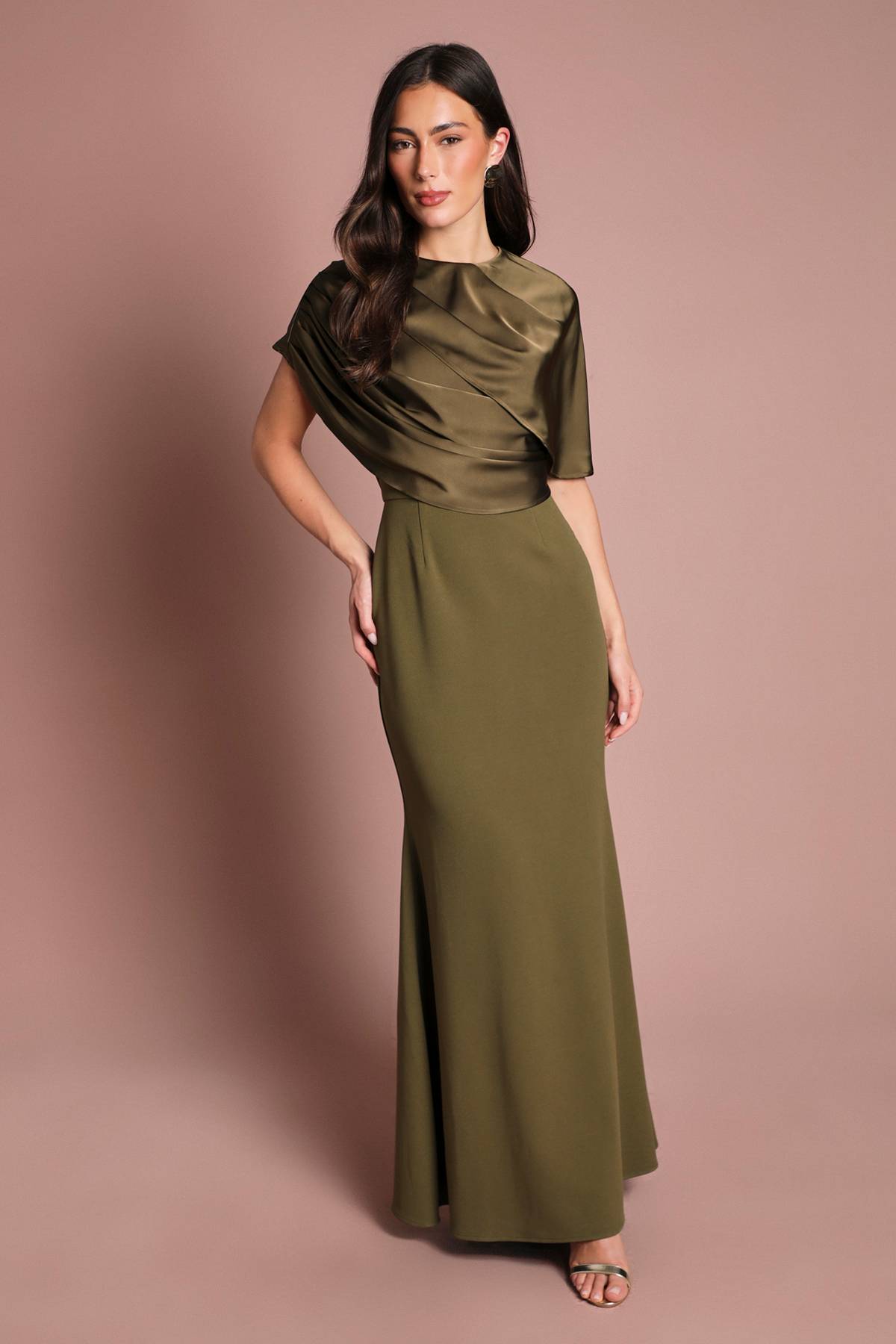 Coast Robe Longue Sirène Ajustée Avec Détails Drapés
