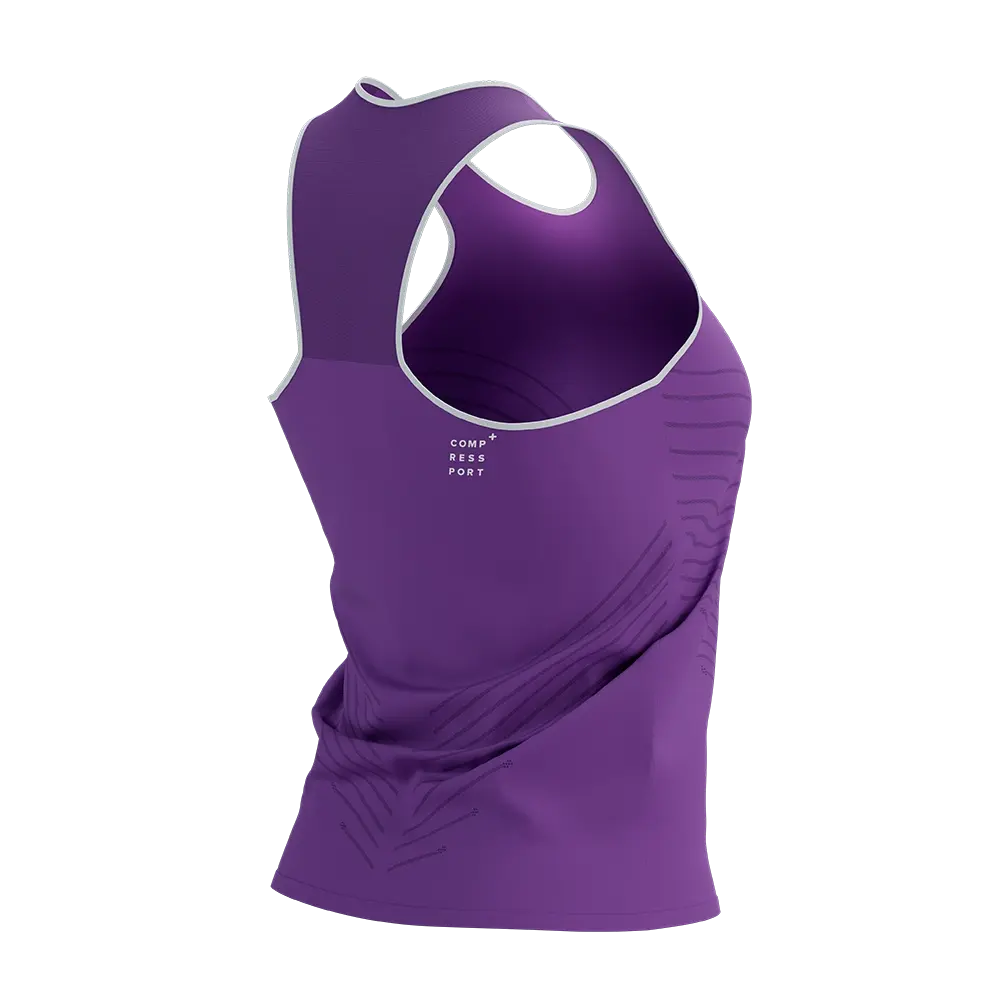 Compressport Performance Hardloopshirt Zonder Mouwen Paars/Wit Dames