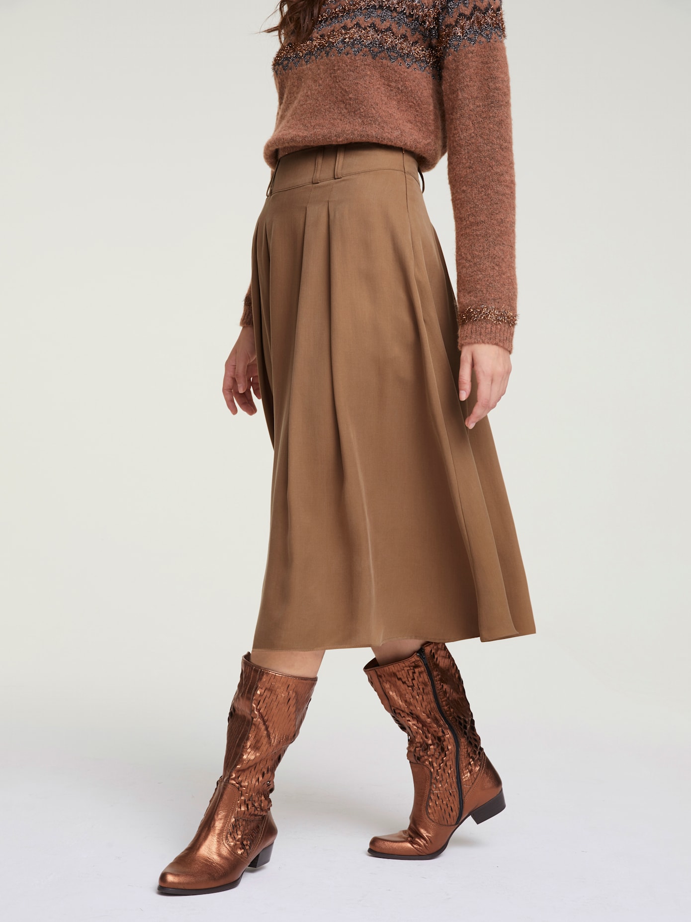 Jupe coupe évasée féminine
