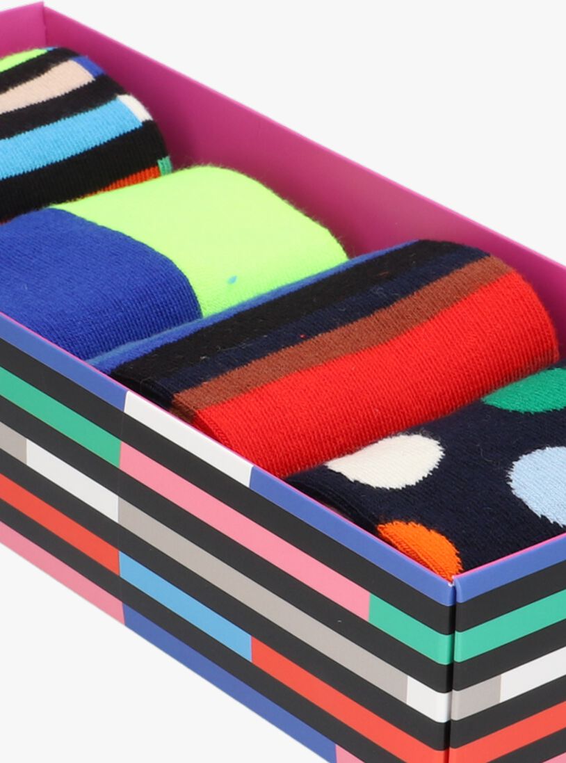 HAPPY SOCKS blauwe happy socks sokken 4-pack classic socks gift set