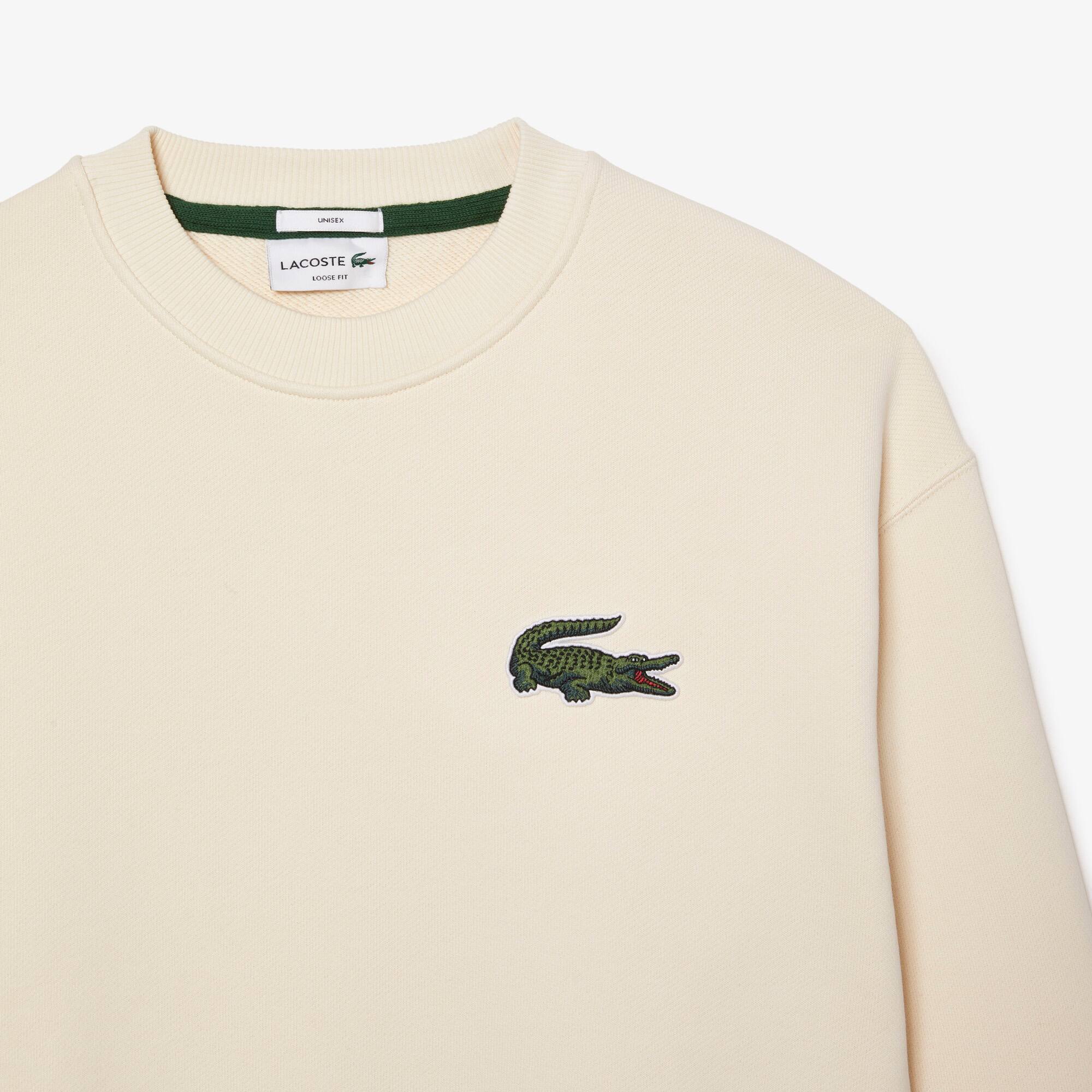 Unisex LACOSTE Jogger-Sweatshirt mit Krokodil-Aufnäher Sweatshirts - Weiss - Lacoste - Unisex