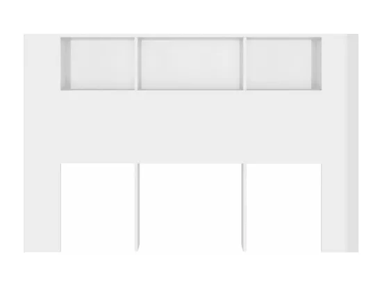 Armoire de tête de lit Blanc brillant 160x18,5x104,5 cm