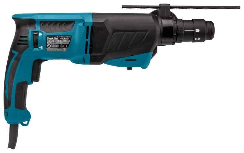 Makita HR2630TX12 230 V Combihamer met verwisselbare boorkop, in koffer, 17-delige boor- en beitelset in aluminium koffer