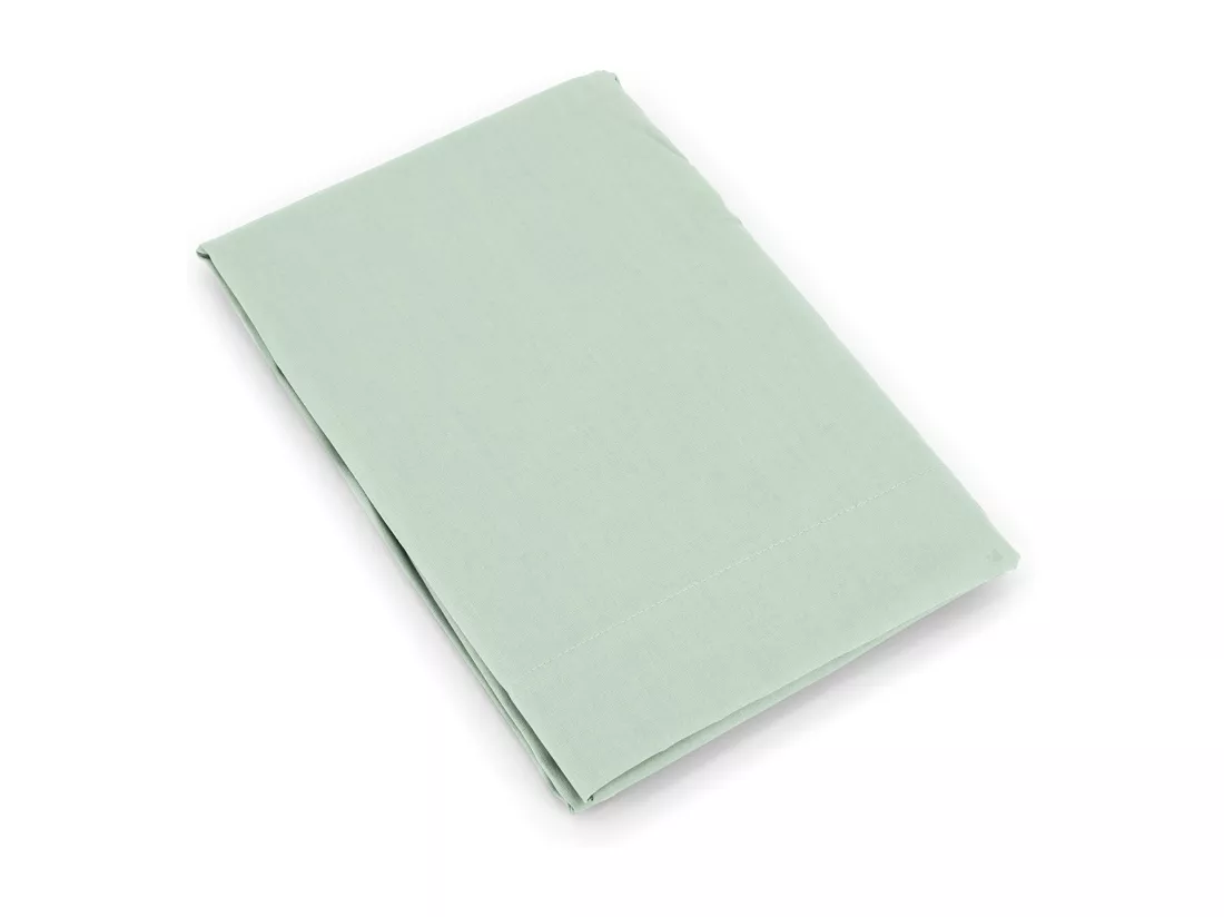 Taie de traversin uni 140x43 cm coton ALTO vert fleur d'amandier