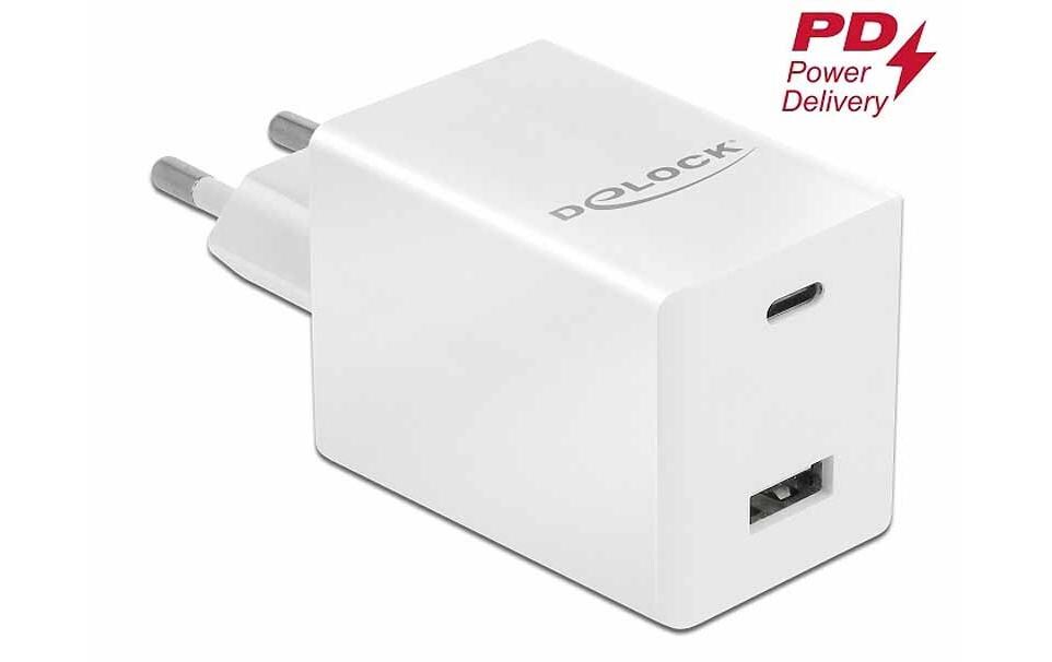 USB-Wandladegerät 41448 USB-C PD 3.0 USB-A, 45WLadeadapter mit USB-C Power Delivery und USB-A Anschluss