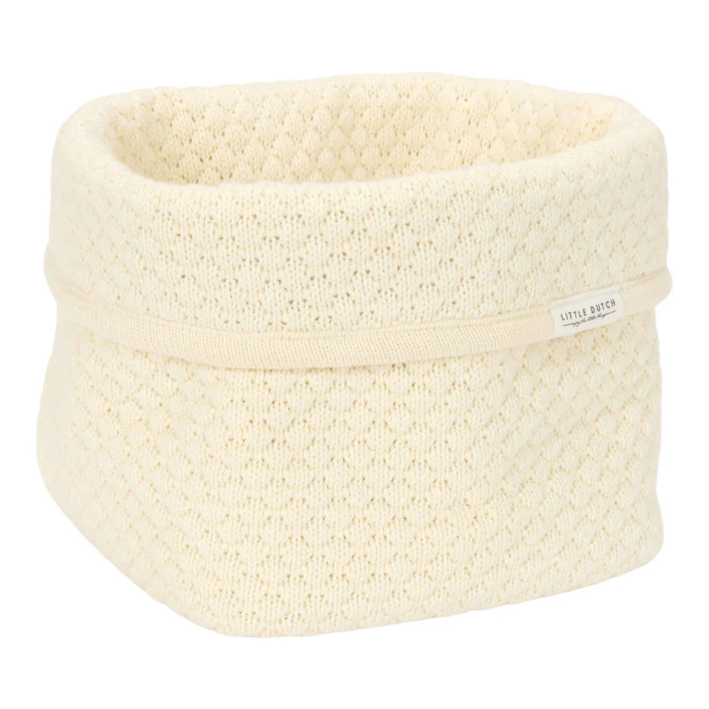 klein gebreid commodemandje Pure Soft White