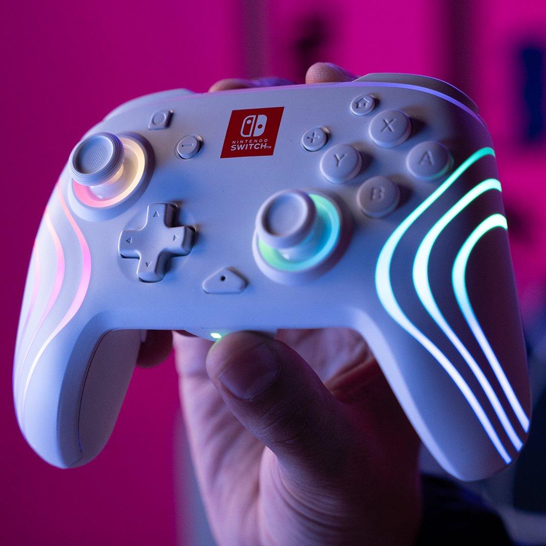 PDP Afterglow™ Wave Nintendo Wireless Controller: White with Motion