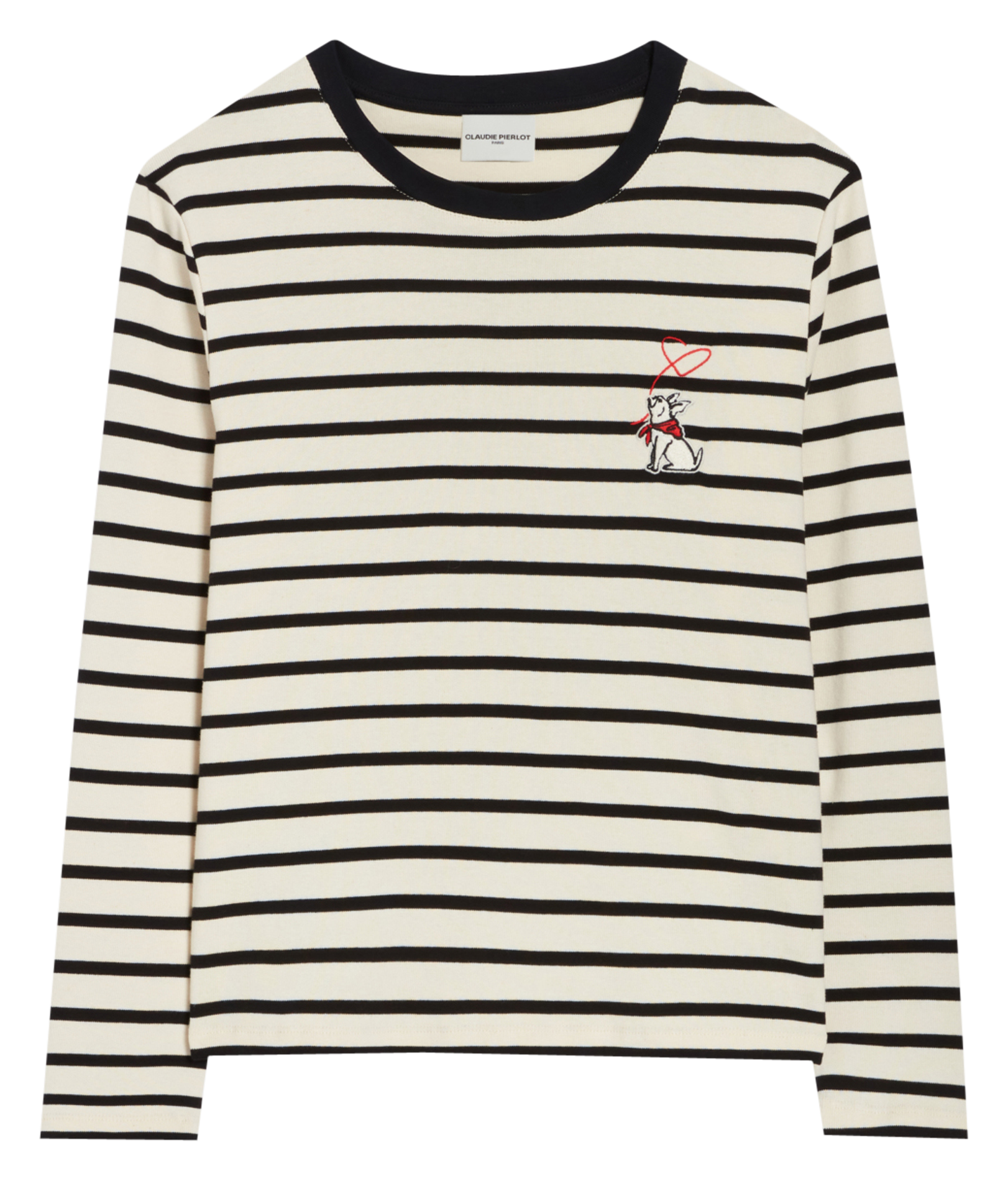 Tee-shirt manches longues rayé en coton | Multicolore