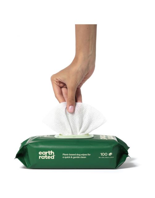 Earth Rated Schoonmaakdoekjes Hond - Vachtverzorging - 100 stuks