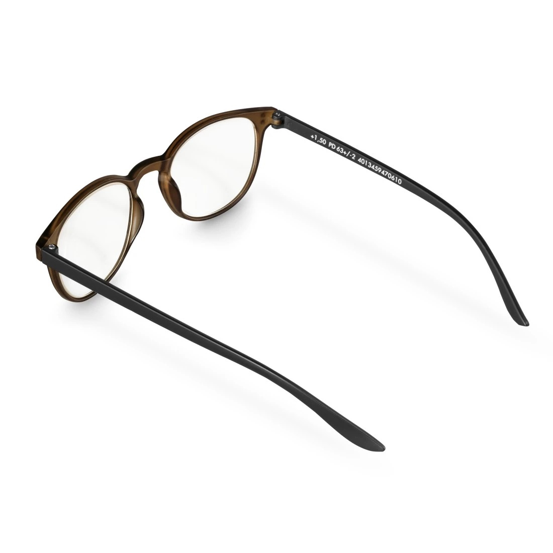 Nachhaltige Lesehilfe Lese Brille Dioptrie  1.50 Recycelt Matt (00096233) - Braun / Schwarz