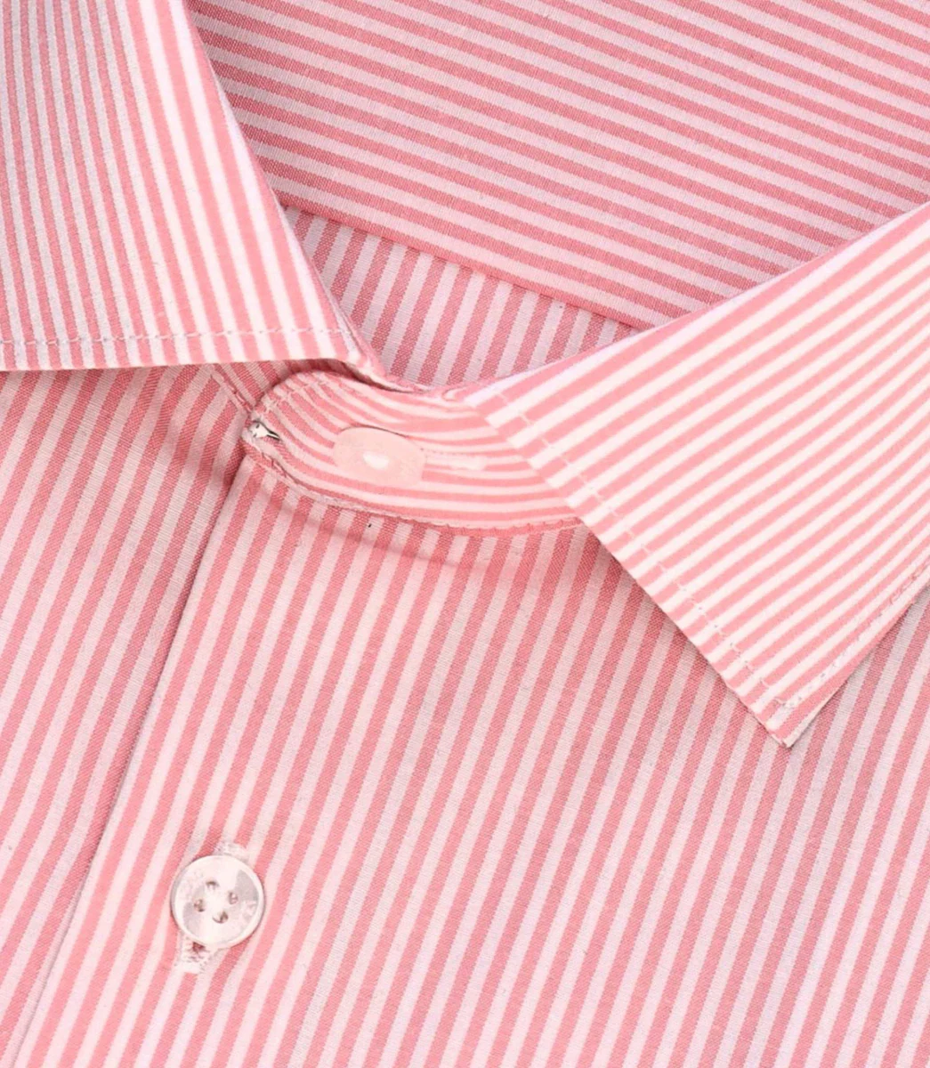 Chemise slim à rayures rose MADDOX