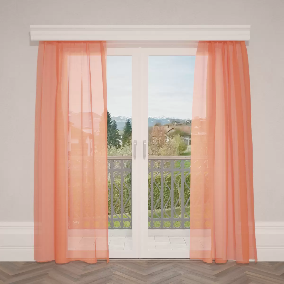 Tagvorhang Mousseline Rot