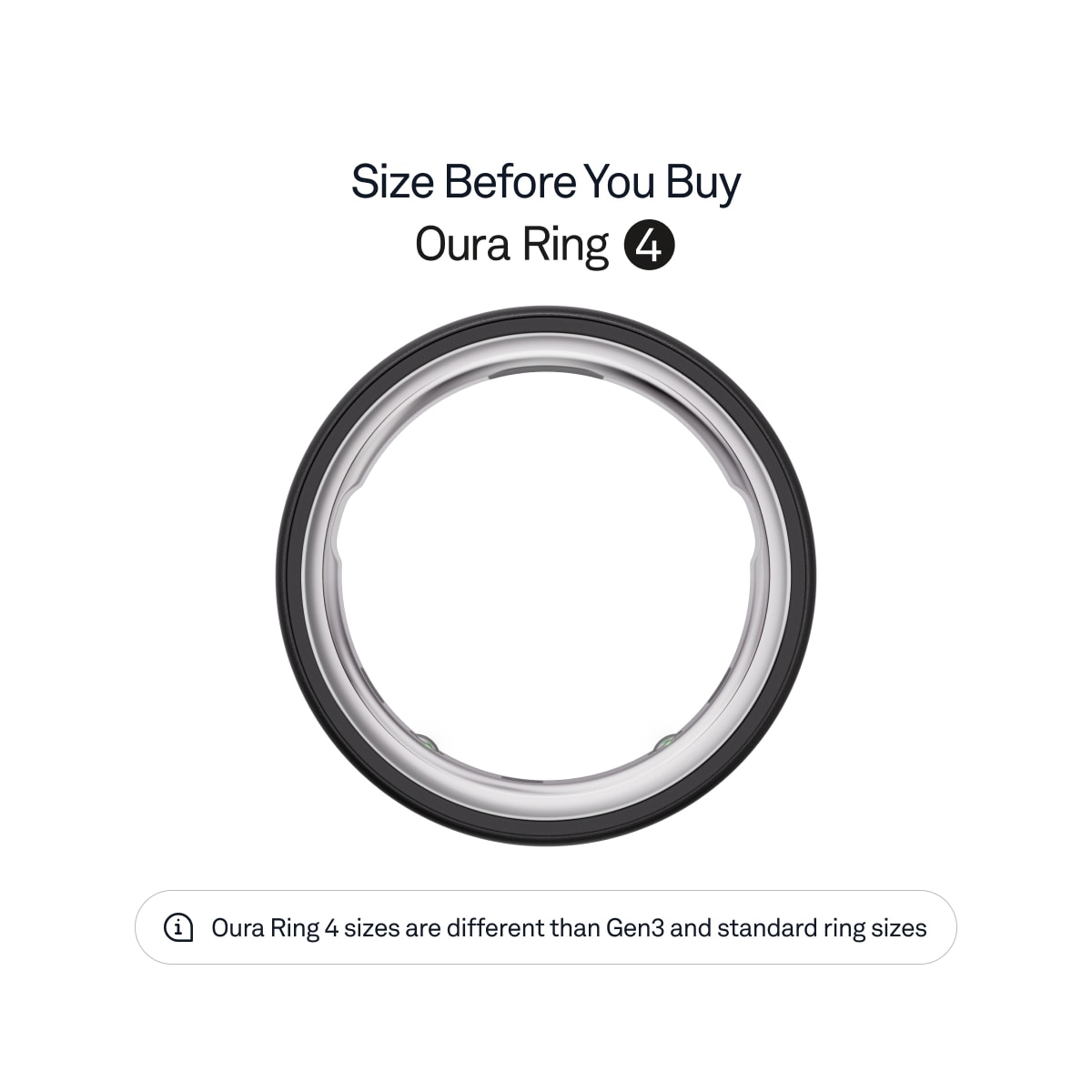 Oura-ring smarttring 4 størrelse 5 (Stealth)