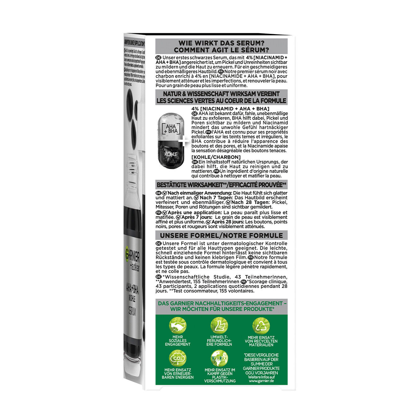 GARNIER SkinActive Kohle Serum<br>30 ml, Flasche