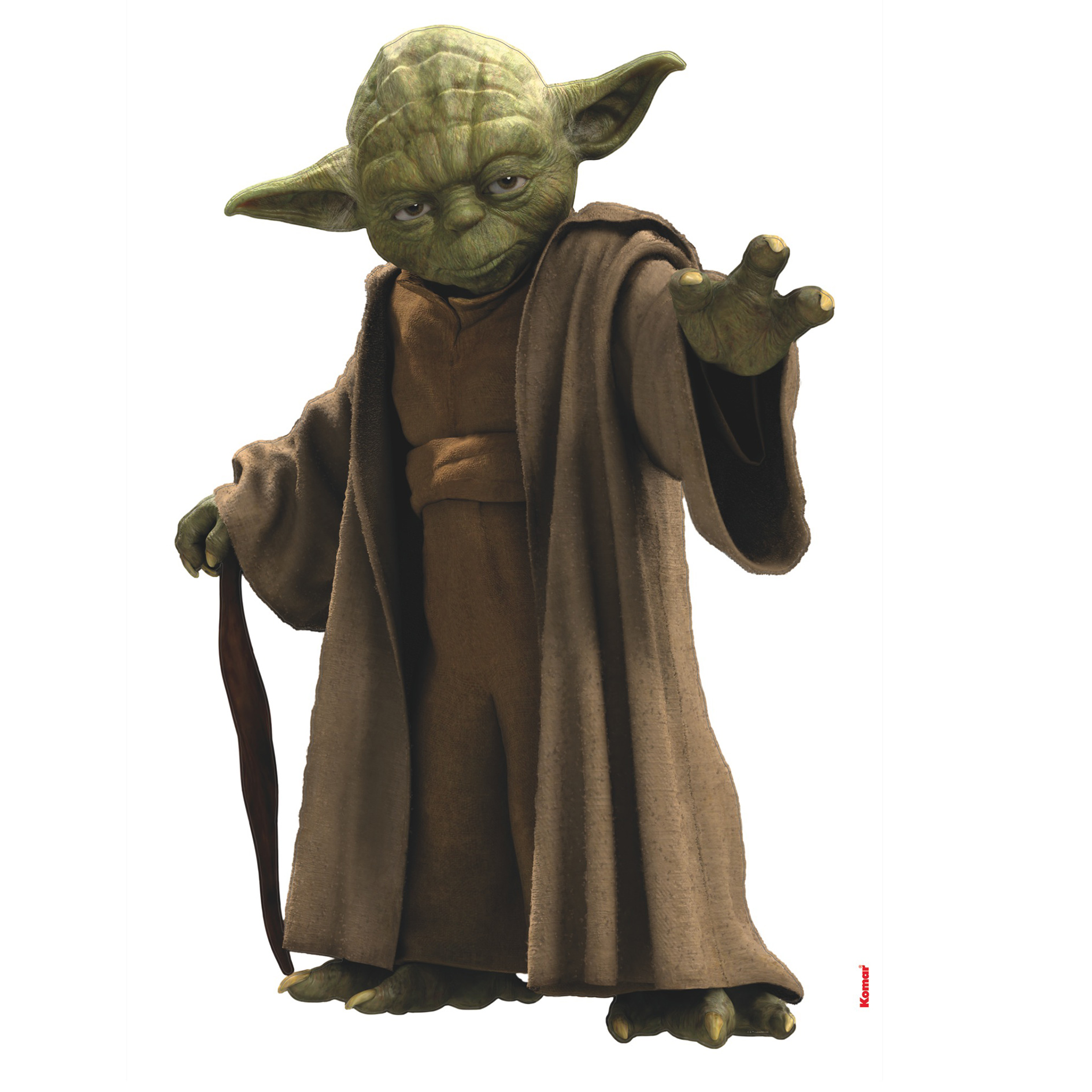 Wandtattoo STAR WARS YODA - grün-braun - 100x70 cm