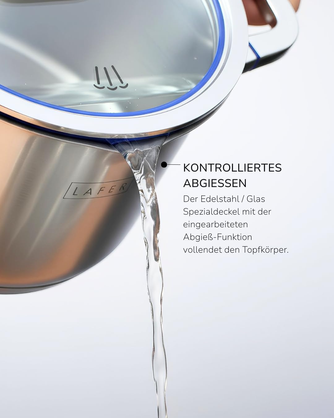 Johann Lafer - Topfset Edelstahl Kochtopf Set 4-teilig inkl. Bratpfanne 28 cm & Kochtöpfe mit Glasdeckel – Edelstahlpfanne & Kochtopf Spülmaschinenfest & für Induktion geeignet