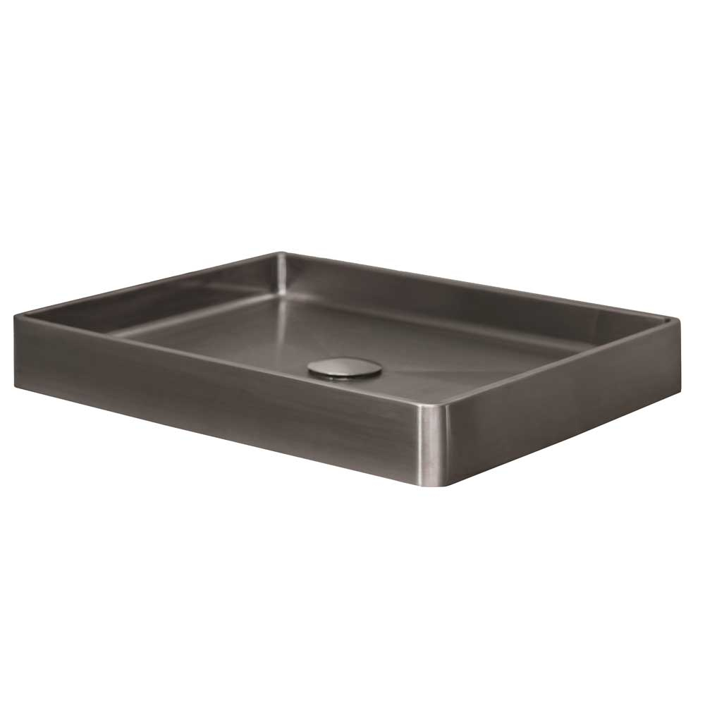 Qisani Vanity opbouw wastafel 52x41x7cm gunmetal