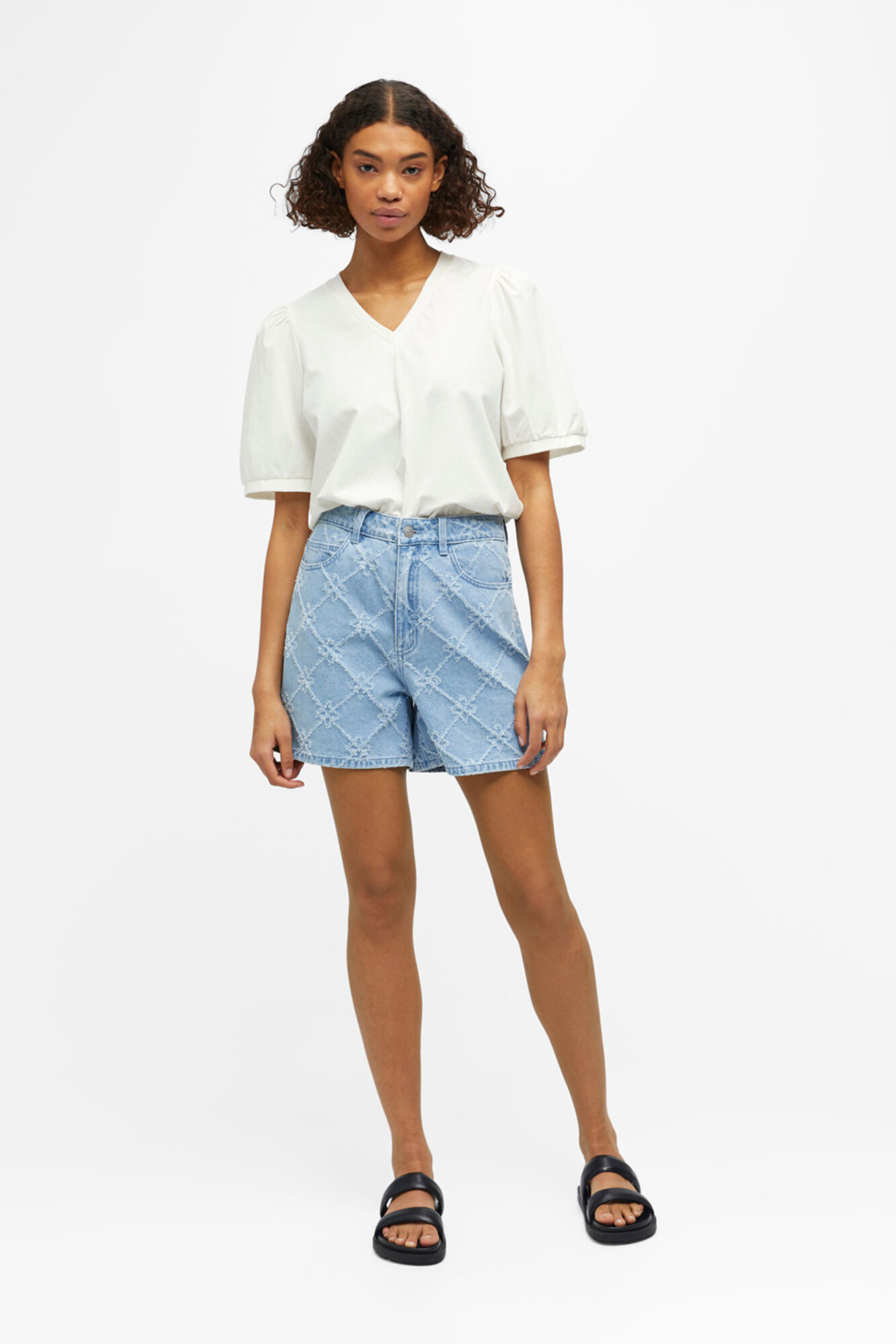 Blusa com mangas bufantes - Branca