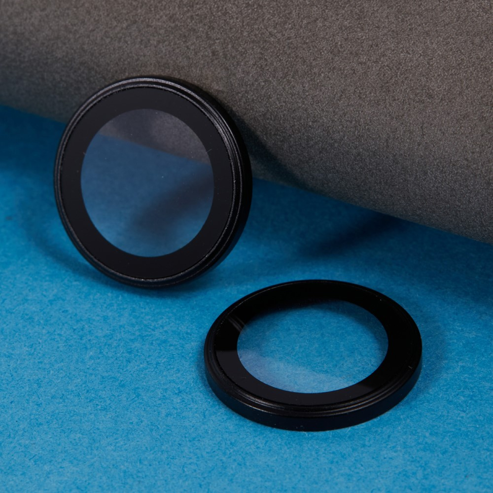 iPhone 16 / iPhone 16 Plus Kameraschutz Objektiv Ring Protector Abdeckung - Schwarz