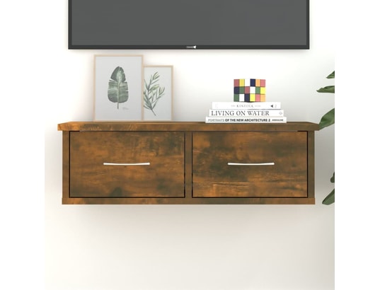 VIDAXL - Etagère Armoire murale chêne fumé 60x26x18,5 cm bois d'ingénierie