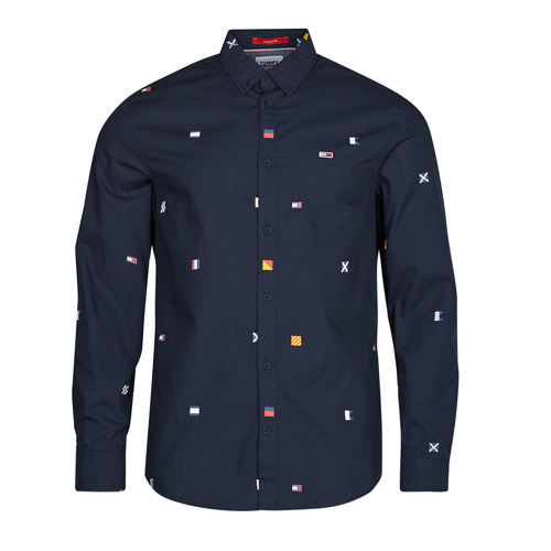 Tommy Jeans - TJM CLSC FLAG CRITTER SHIRT Marino
