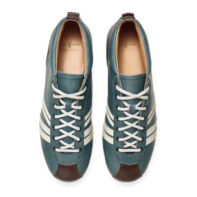 Ledersportschuh, Graublau