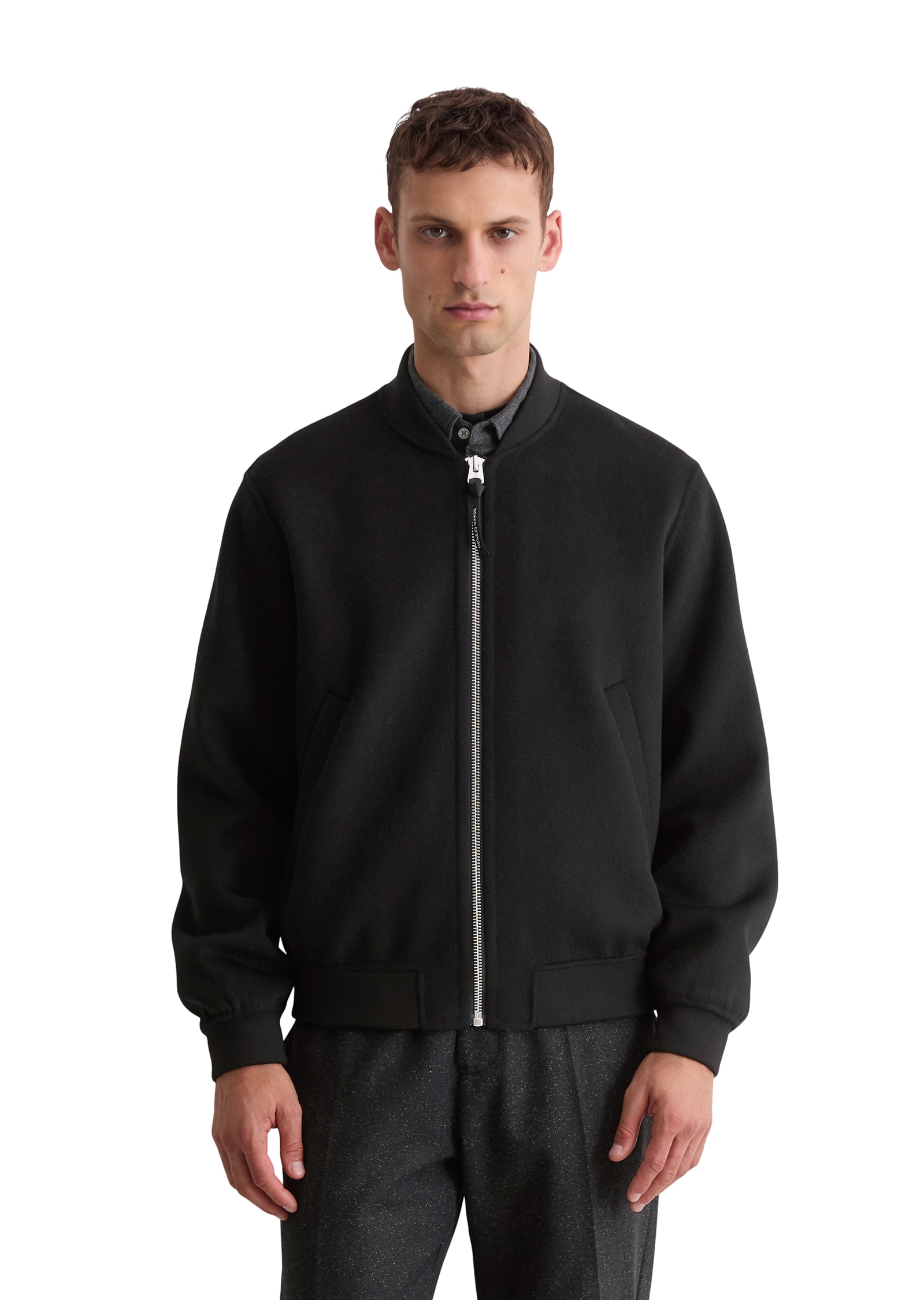 Marc O'Polo Blouson regular fit aus recyceltem Woll-Mix