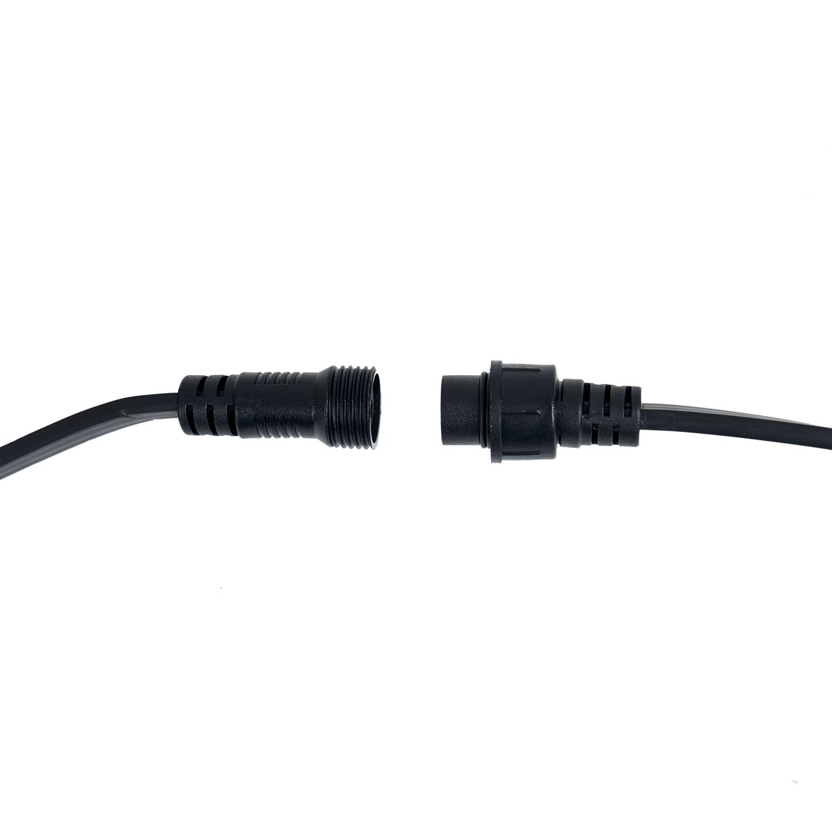 Lichtsnoer zwart koppelbaar met stekker 6m incl. E27 multicolor 10-lichts IP54 - Lubber