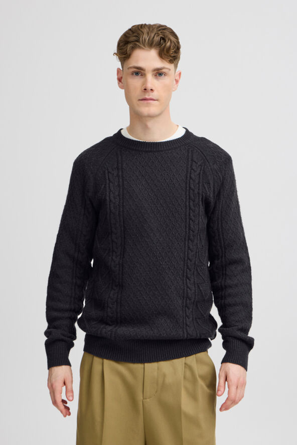 Casual Friday CFKRISTIAN crew neck cable knit Dark navy