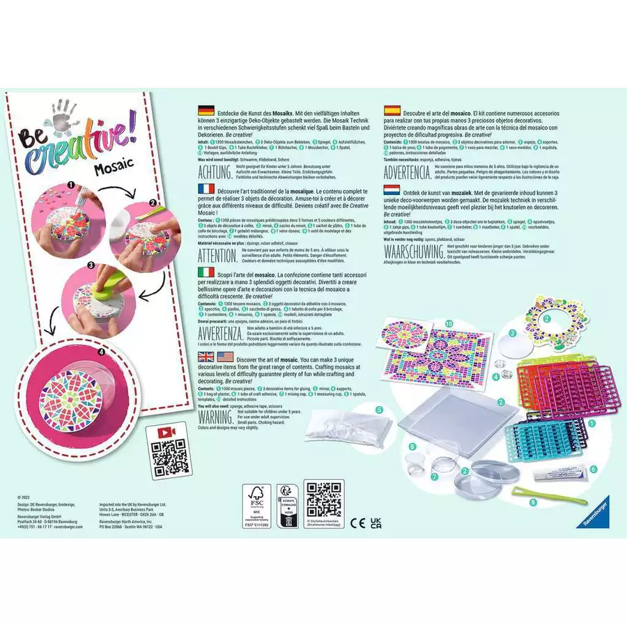 Ravensburger BeCreative Mosaic Maxi Romantic bunt