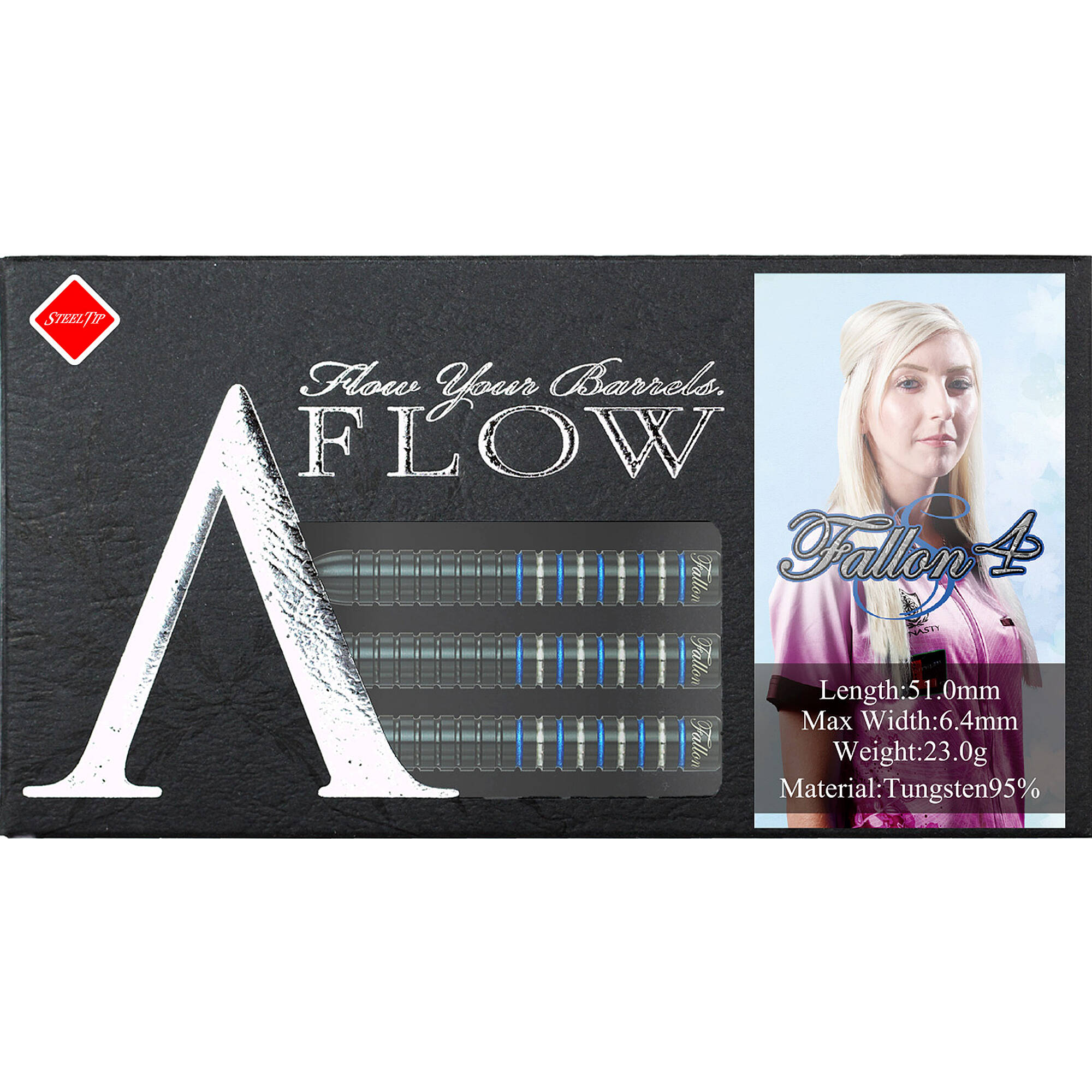 Dynasty - A-Flow Black Line - Fallon Sherrock 4 Straight - Steeldart