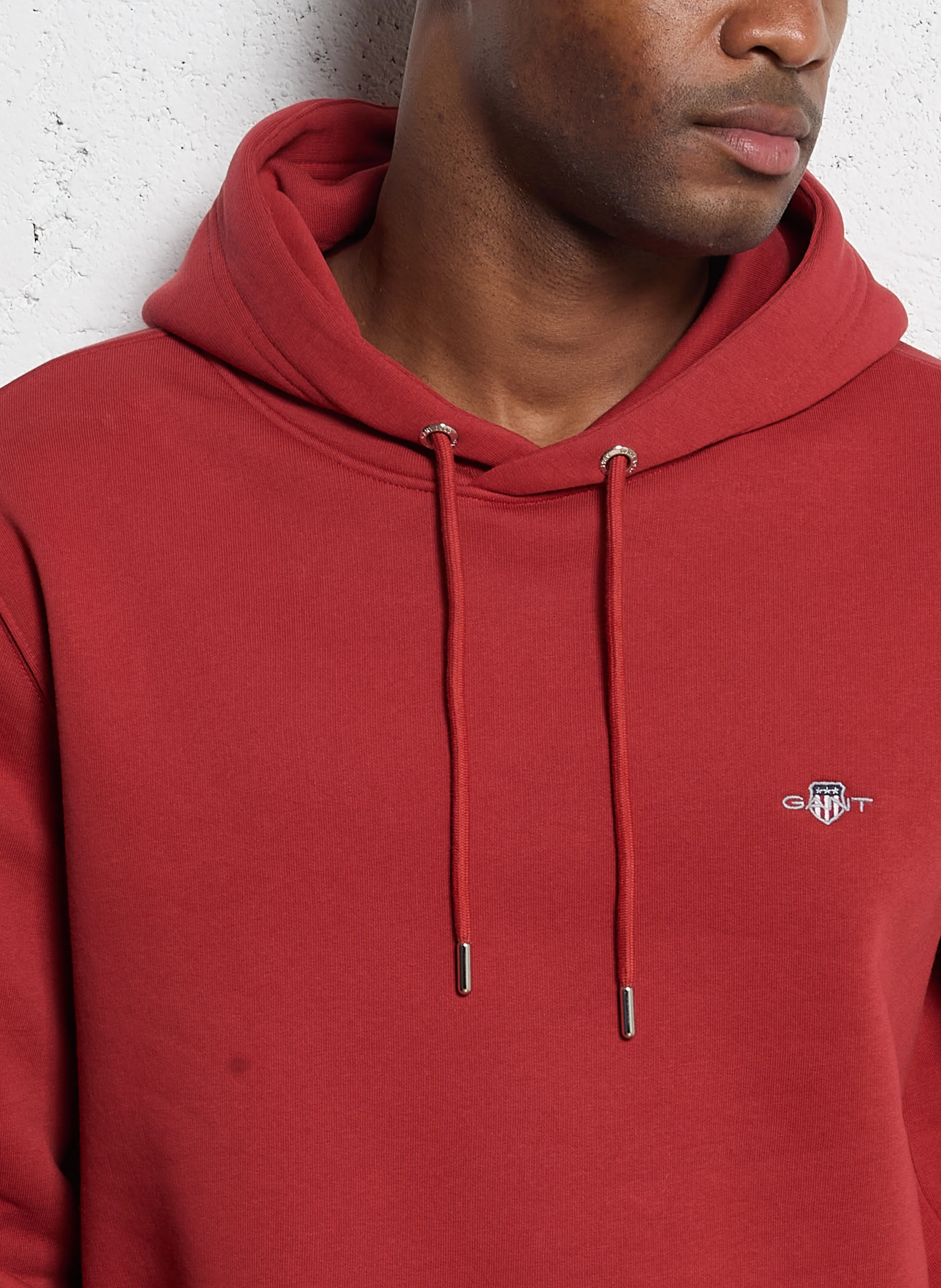 Sweat à capuche regular-fit en coton mélangé | Rouge