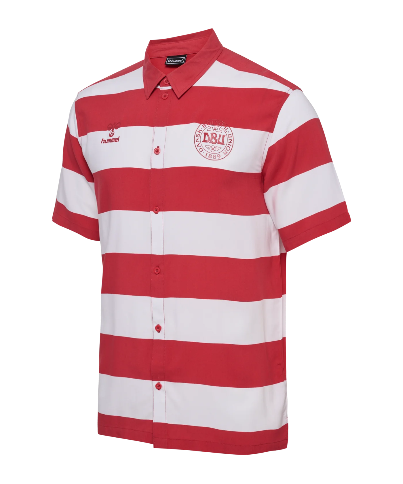 Hummel Dänemark Fan T-Shirt Rot Weiss F3681