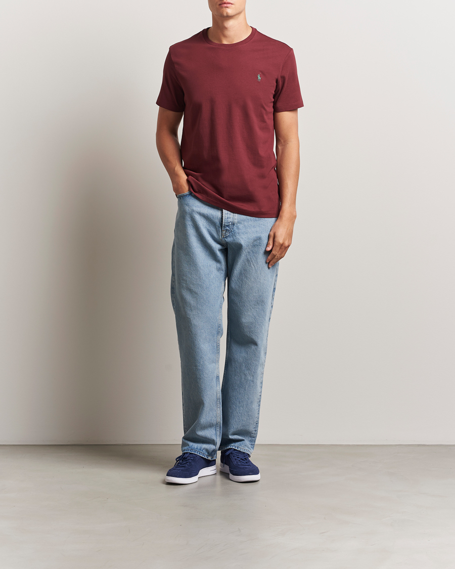 Polo Ralph Lauren Custom Slim Fit Crew Neck T-Shirt Red Wine