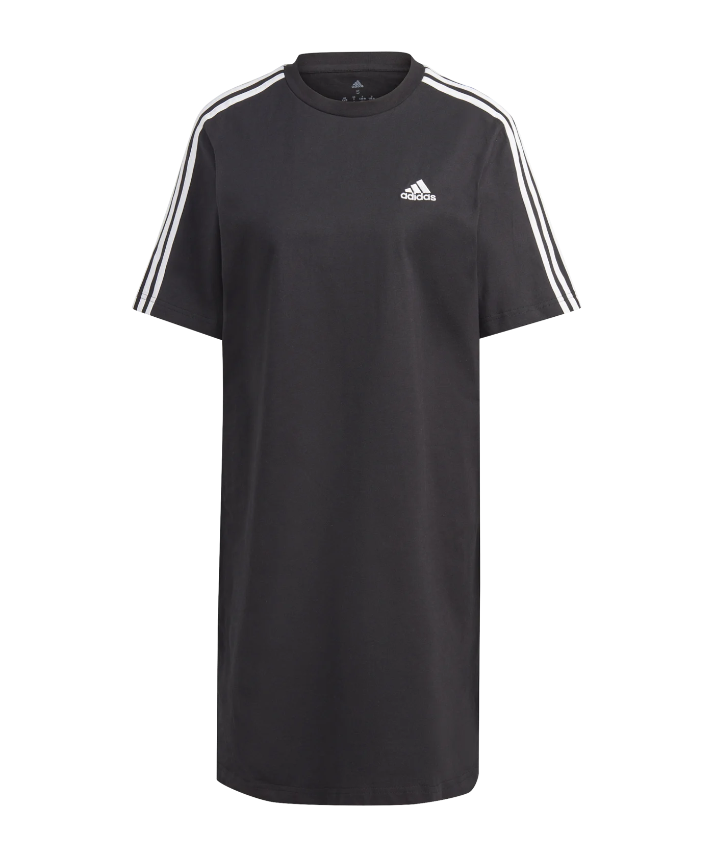adidas Essentials 3-Stripes T-Shirt Damen Schwarz Boyfriend Tee D Black