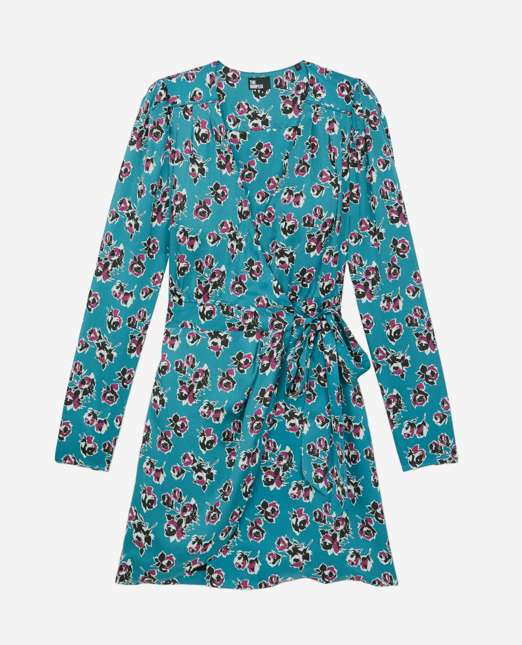 Robe portefeuille courte imprimée