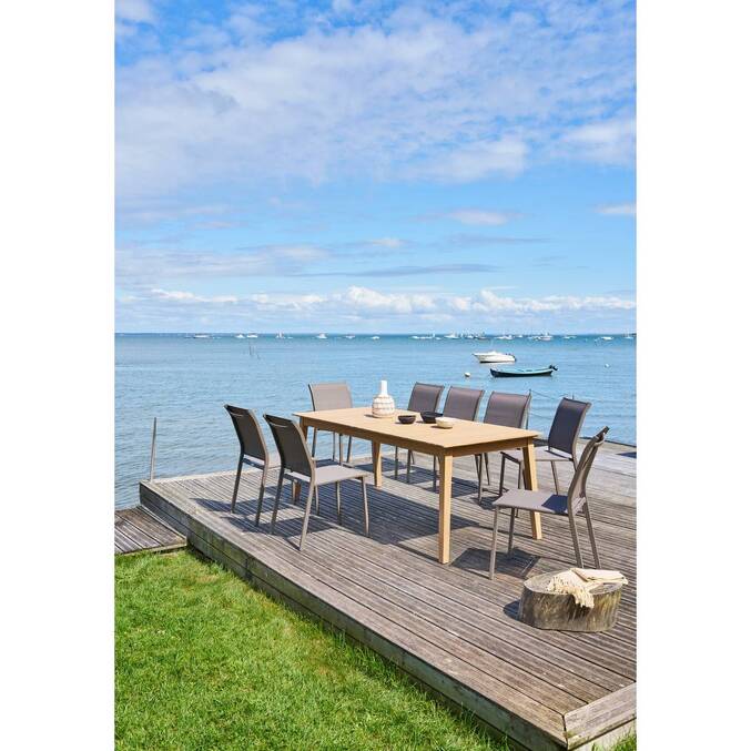 Chaise de jardin empilable ESSENTIA Wengé & Tonka
