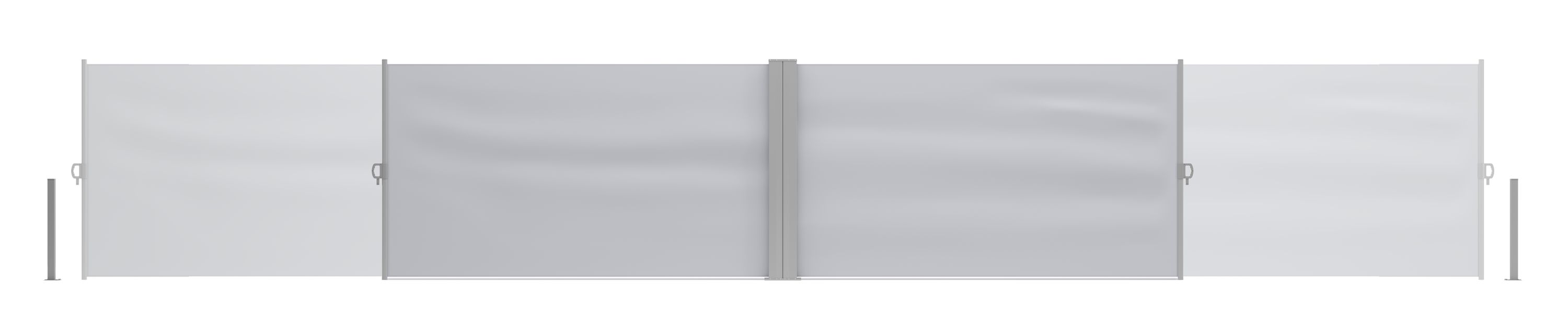 Doppelseitenmarkise VIA 120 x 800 cm grau