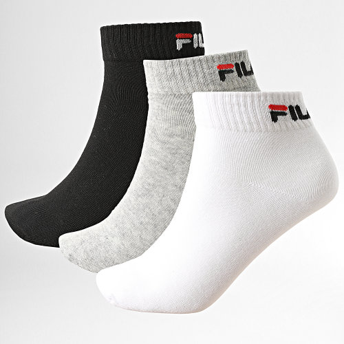 Lot De 3 Paires De Chaussettes Calza F9300 Noir Blanc Gris Chiné
