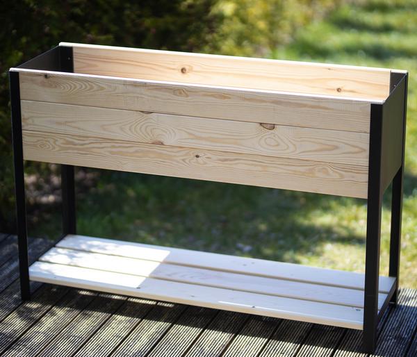 Upyard Holz-Pflanzkasten ModernBox mit Ablage,