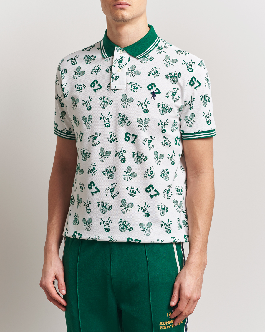 Polo Ralph Lauren Printed Mesh Polo Toss White